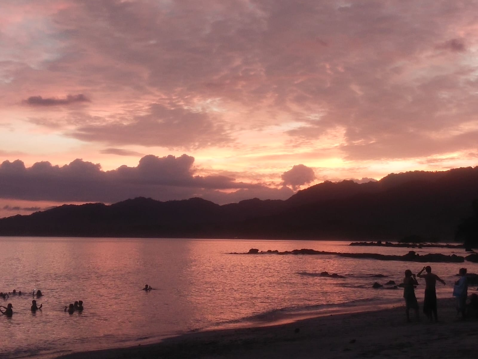 Pacific sunset before the bioluminescence experience