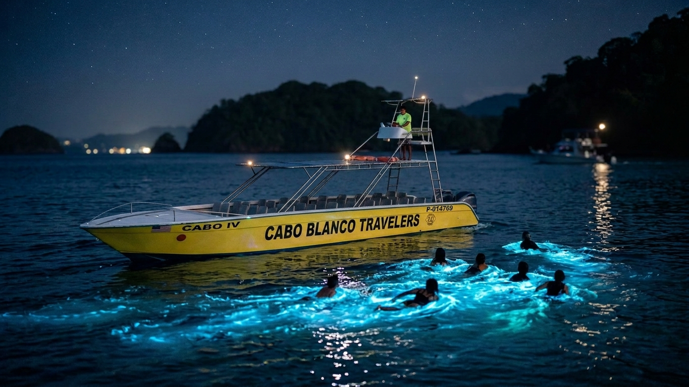 Cabo Blanco Travelers bioluminescence experience in Costa Rica