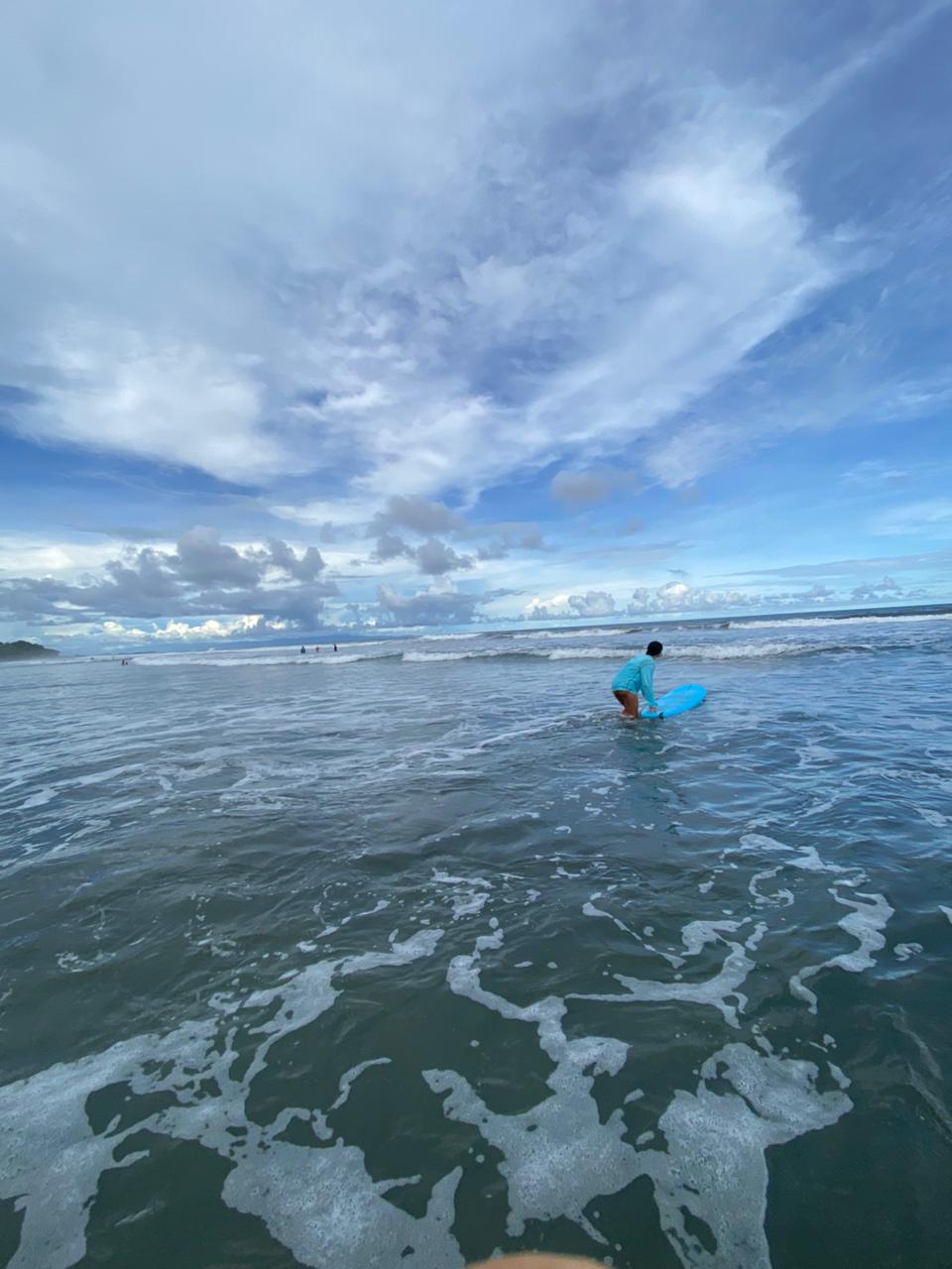 Walking to Playa Grande for a surf lesson in Montezuma Costa Rica